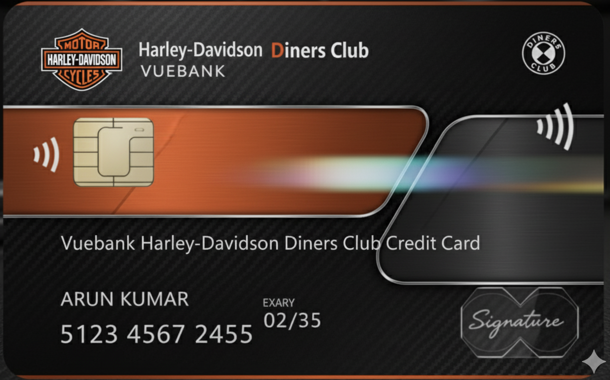 Vuebank Harley-Davidson Diners Club Credit Card